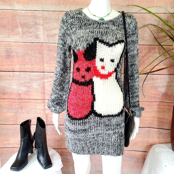 LF Dresses & Skirts - LF Katsumi soft and cute kittens sweater dress